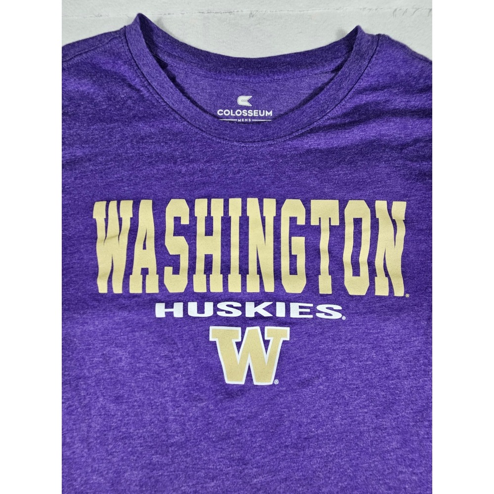 Colosseum Washington Huskies Mens XL Purple Heathered Graphic T-Shirt NCAA